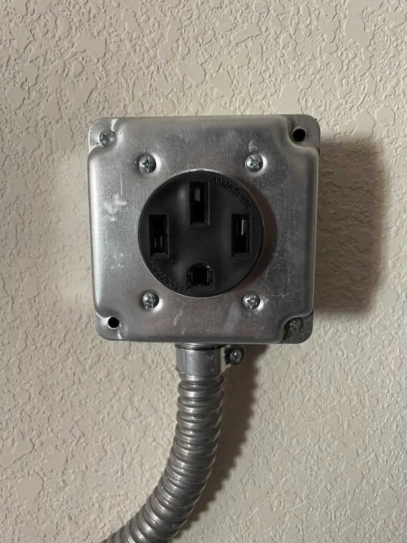 NEMA 14-50 outlet installed for Smart Home Electrical in Rochelle